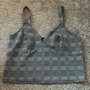 Express Houndstooth Bustier Tank